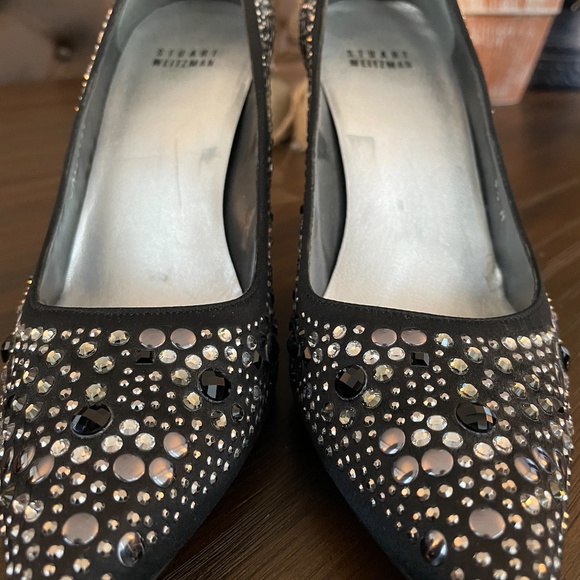 Stuart Weitzman Embellished Black Pumps - Picture 5 of 5